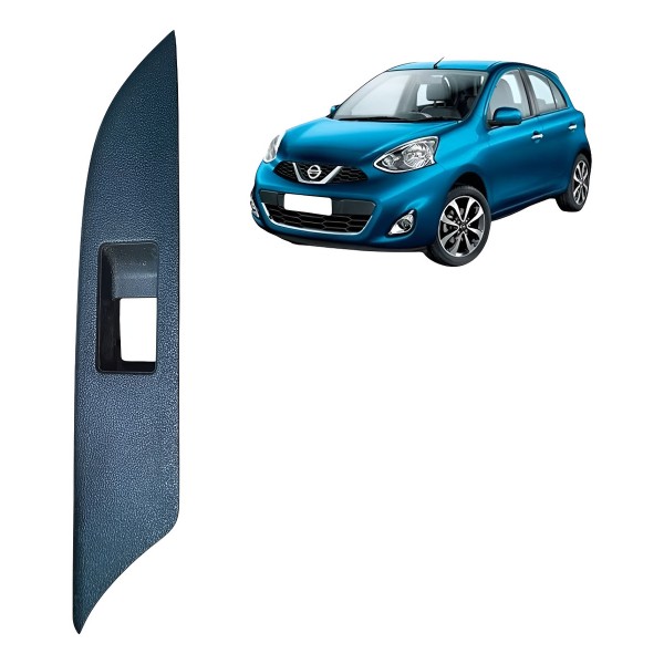 Moldura Botão Vidro Tras. Direita Nissan March 2013 A 2019