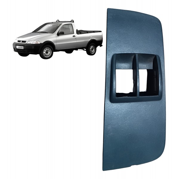Moldura Botão Duplo Vidro Fiat Palio Siena Strada 2004-2015
