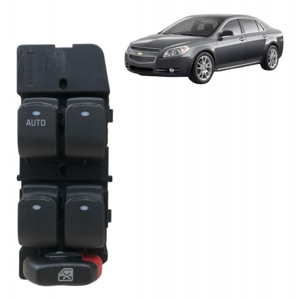 Botão Vidro Dianteiro Esquerdo Gm Malibu 2008 2009 2010 2013