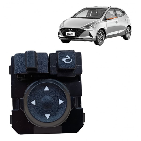 Comando Retrovisor Elétrico Rebatimento Hb20 2020 2021 2022