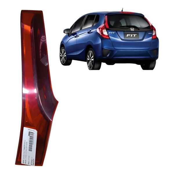 Lanterna Direita Honda Fit 2014 2015 2016 2022 Aplique Tampa Direito/passageiro Vermelho