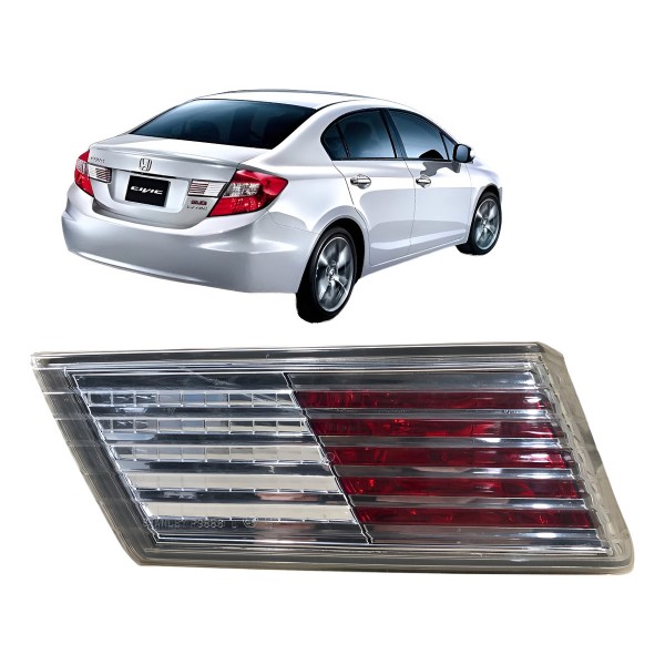 Lanterna Esquerda Civic G9 2012 2013 2016 Aplique Tampa Trás Esquerdo/motorista Cinza