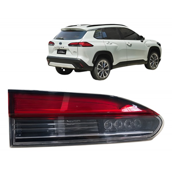 Lanterna Esquerda Corolla Cross 2022 2023 Aplique Tampa Trás Esquerdo/motorista Vermelho