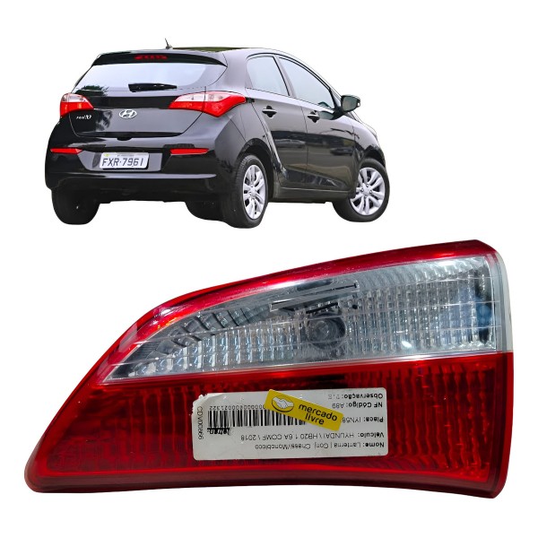 Lanterna Direita Hb20 2015 Hatch Aplique Tampa 924041s000 Direito/passageiro Vermelho