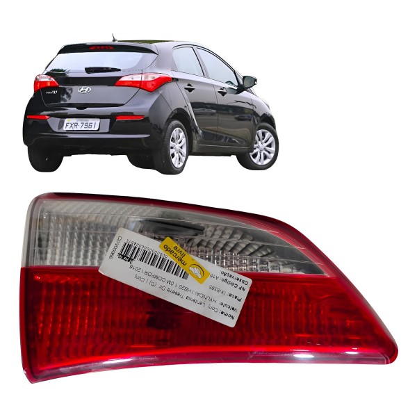 Lanterna Esquerda Hb20 Hatch 2012 2013 2017 Aplique Tampa Direito/passageiro Vermelho
