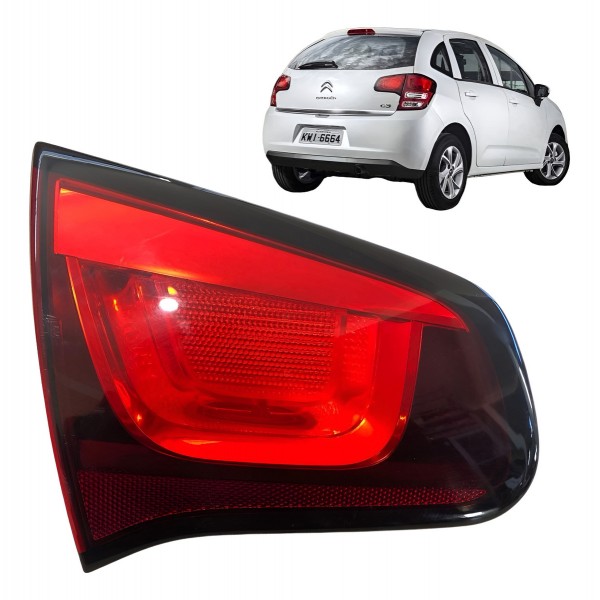 Lanterna Esquerda Citroen C3 2014 2015 2017 Aplique Tampa Esquerdo/motorista Vermelho