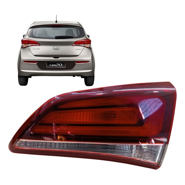 Lanterna Direita Hb20 Hatch 2017 2018 2019 Aplique Tampa Esquerdo/motorista Vermelho