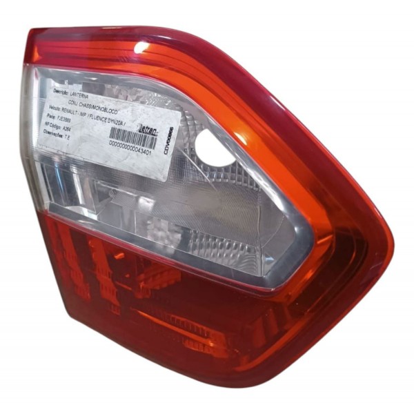 Lanterna Esquerda Fluence 2011 2012 2013 2014 Aplique Tampa Esquerdo/motorista Vermelho