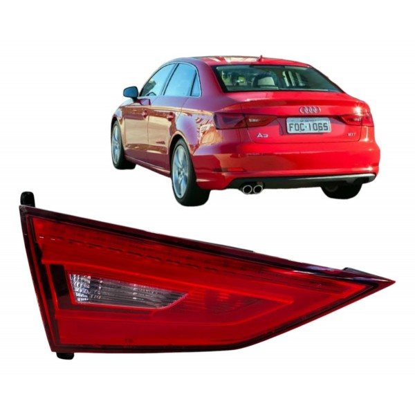 Lanterna Esquerda Tampa Traseira Audi A3 2014 2015 2016 2017 Esquerdo/motorista Vermelho