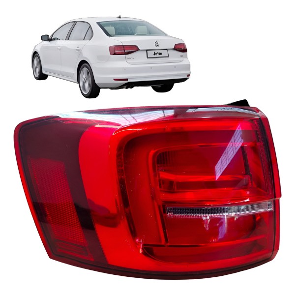 Lanterna Traseira Esquerda Vw Jetta 2015 2016 2017 Original Esquerdo/motorista Vermelho