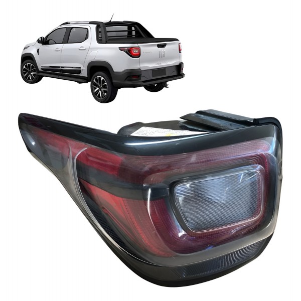 Lanterna Esquerda Fiat Strada 2020 2021 2022 2023 Original Esquerdo/motorista Preto