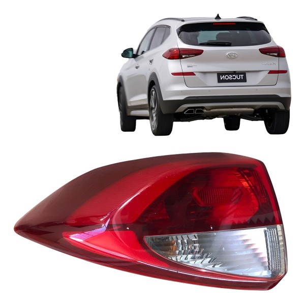 Lanterna Esquerda Hyundai Tucson 2018 2020 2022 Original Esquerdo/motorista Vermelho