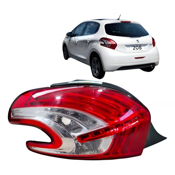 Lanterna Esquerda Peugeot 208 Griffe 2013 2015 2016 Original Esquerdo/motorista Vermelho