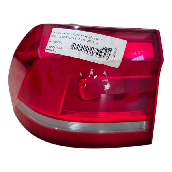 Lanterna Esquerda Vw Fox 2015 2017 2018 2020 Original Esquerdo/motorista Vermelho