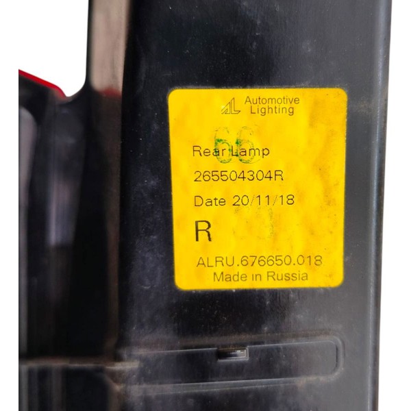 Lanterna Direita Renault Duster 2018 2019 2020 Led Original Direito/passageiro Vermelho