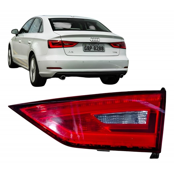 Lanterna Direita Audi A3 Sedan 2013 2014 2018 Aplique Tampa Direito/passageiro Vermelho