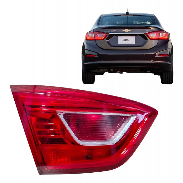 Lanterna Esquerda Cruze Sedan 2017 2018 2019 Aplique Tampa Esquerdo/motorista Vermelho