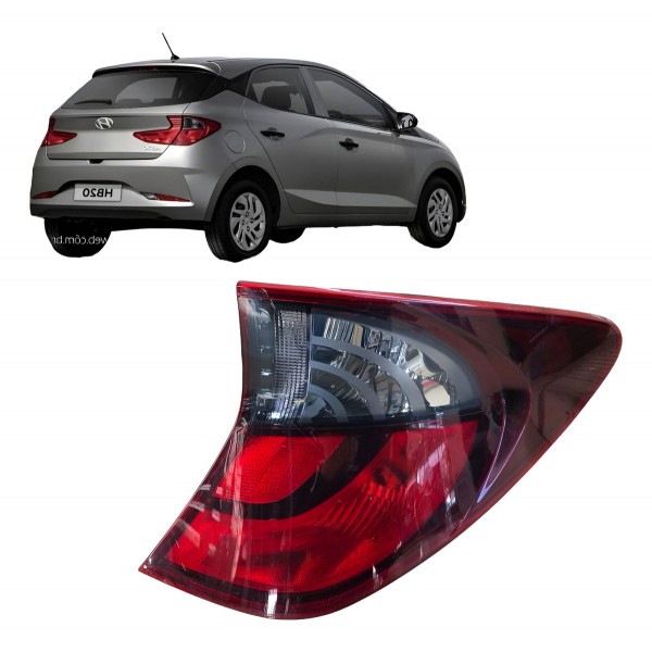 Lanterna Direita Hb20 Hatch 2019 2020 2022 Fumê Original Direito/passageiro