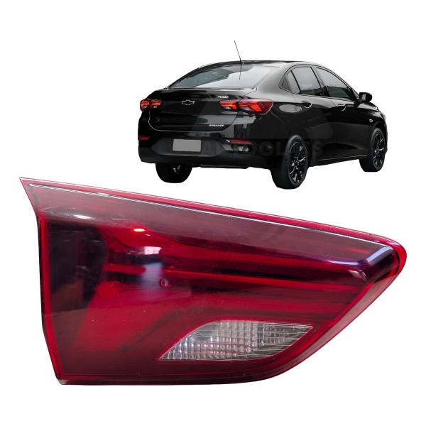 Lanterna Esquerda Onix Sedan 2020 2021 2023 Aplique Tampa Direito/passageiro Vermelho