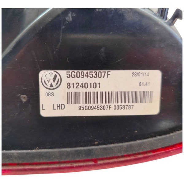 Lanterna Esquerda Vw Golf 2014 2016 2015 2018 Aplique Tampa Esquerdo/motorista Vermelho