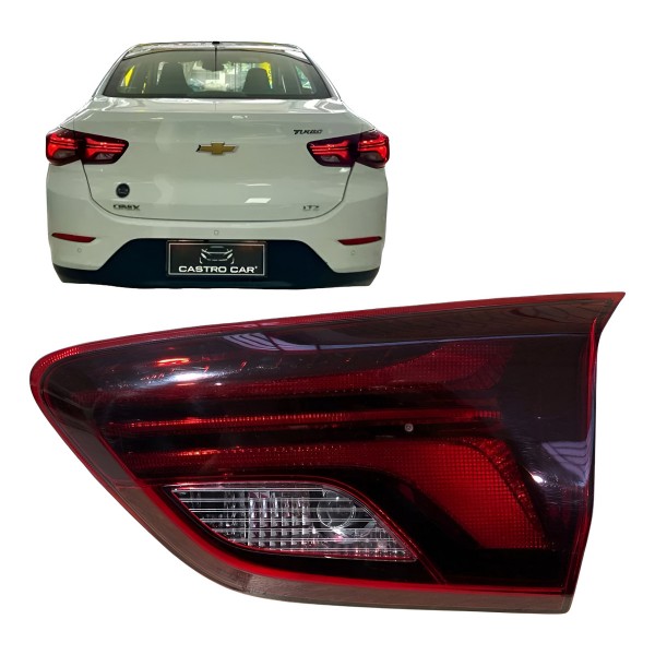 Lanterna Esquerda Onix Sedan 2020 2022 2025 Aplique Tampa Direito/passageiro Vermelho