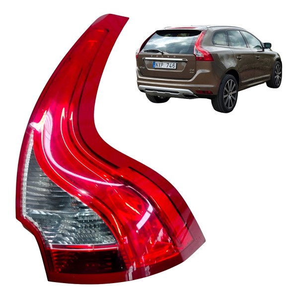Lanterna Direita Volvo Xc60 2013 2014 2015 2017 Led Original Direito/passageiro Vermelho