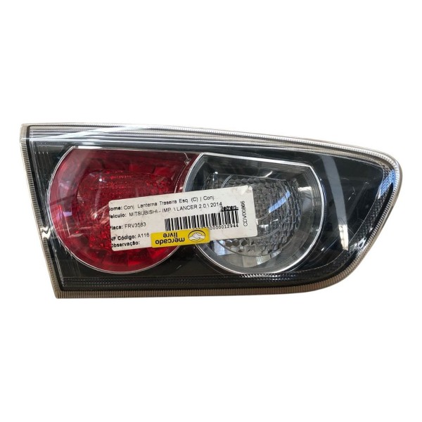 Lanterna Esquerda Lancer 2013 2014 2015 Aplique Tampa Trás Esquerdo/motorista Cinza