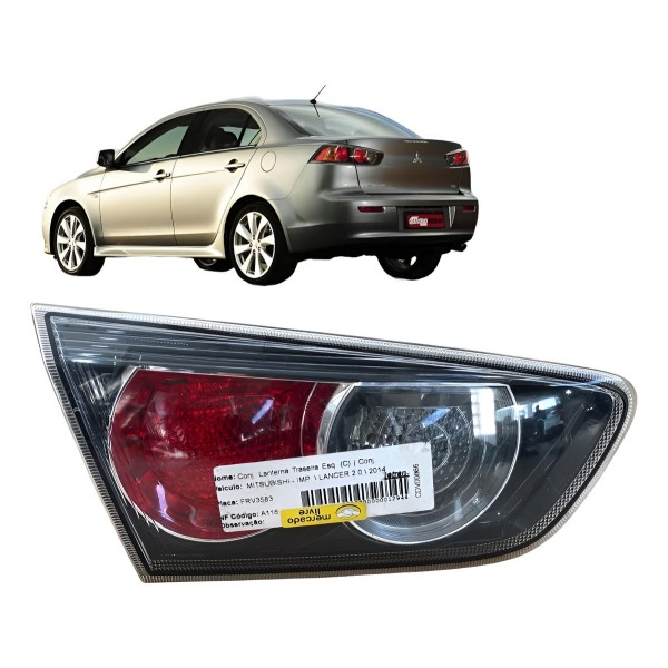 Lanterna Esquerda Lancer 2013 2014 2015 Aplique Tampa Trás Esquerdo/motorista Cinza