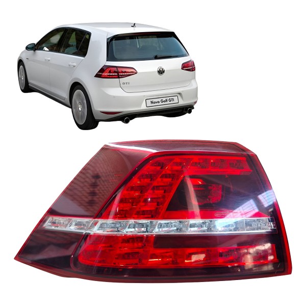 Lanterna Esquerda Vw Golf 2014 2015 2017 2018 Original Led Direito/passageiro Vermelho
