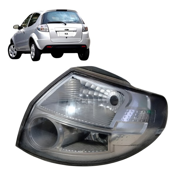Lanterna Traseira Direita Ford Ka 2008 2009 2010 2011 Cinza Direito/passageiro Cinza