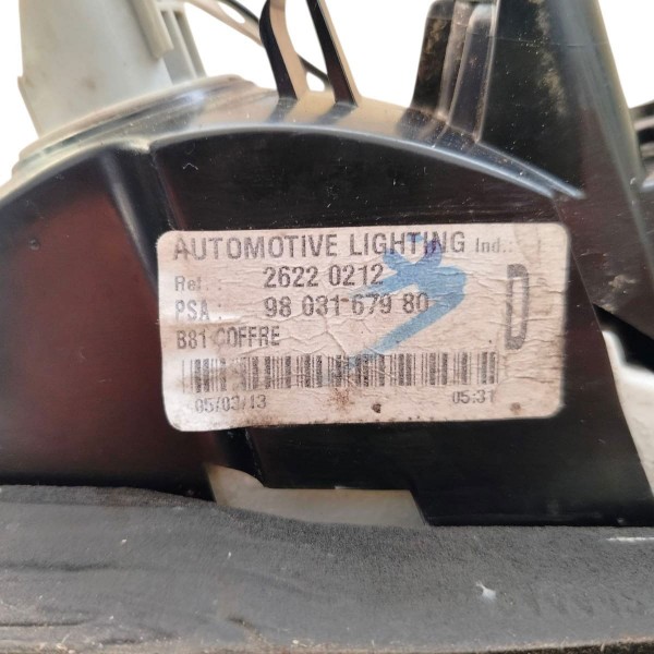 Lanterna Direita Citroen Ds5 2013 2014 2015 Aplique Tampa Direito/passageiro Vermelho