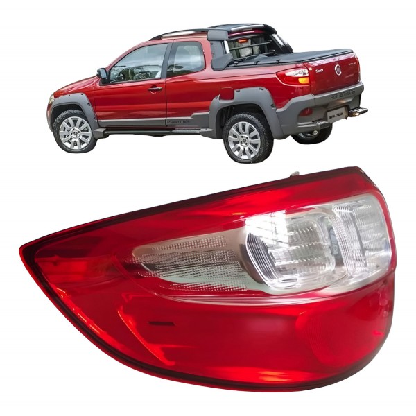 Lanterna Esquerda Fiat Strada 2014 2015 2019 Woorking Orig Esquerdo/motorista Vermelho