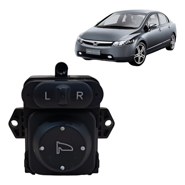 Botão Regulagem Retrovisor Elétrico Honda Civic 2007 A 2011