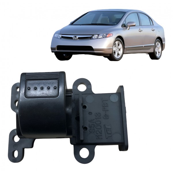 Botão Vidro Traseiro Direito Honda Civic 2001 2002 2007