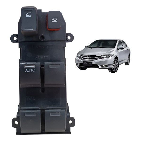 Botão Vidro Dianteiro Esquerdo Honda Fit City 2009 A 2014