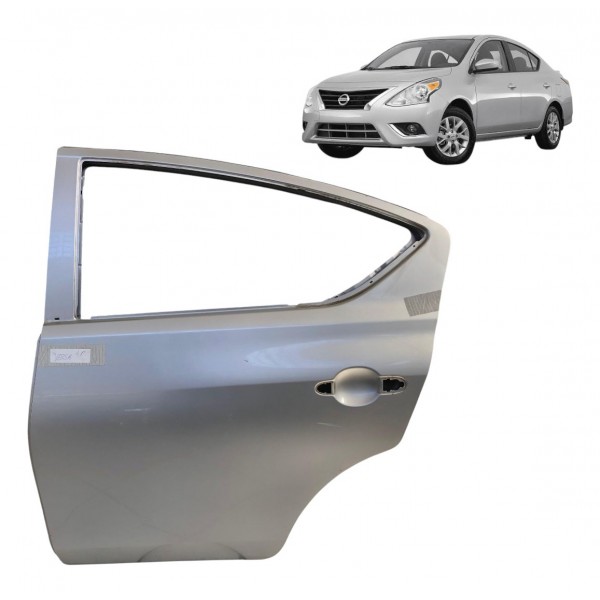 Porta Traseira Esquerda Nissan Versa 2014 2015 2016 A 2019 Traseira Esquerda Prateado