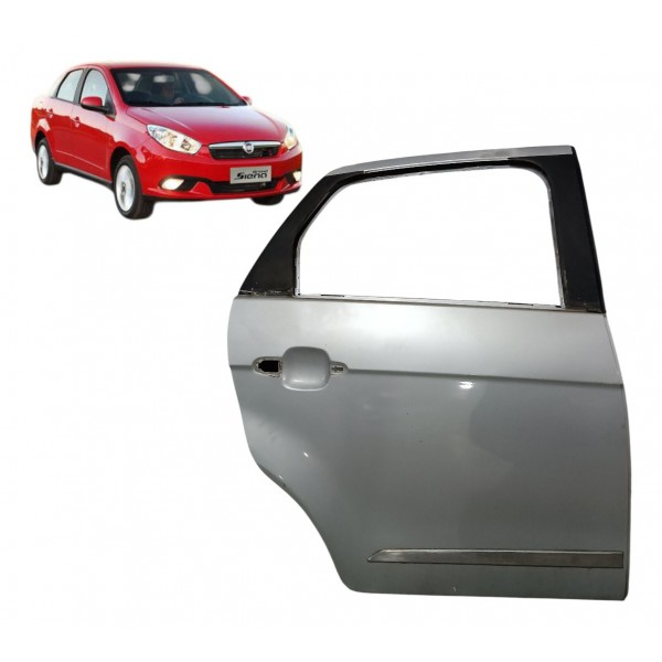 Porta Traseira Direita Fiat Gran Siena 2012 2013 2014 A 2022 Traseira Direita Prateado