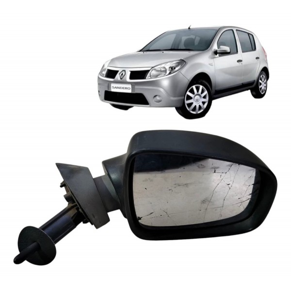 Retrovisor Manual Direito Sandero 2009 2010 A 2013 Detalhe