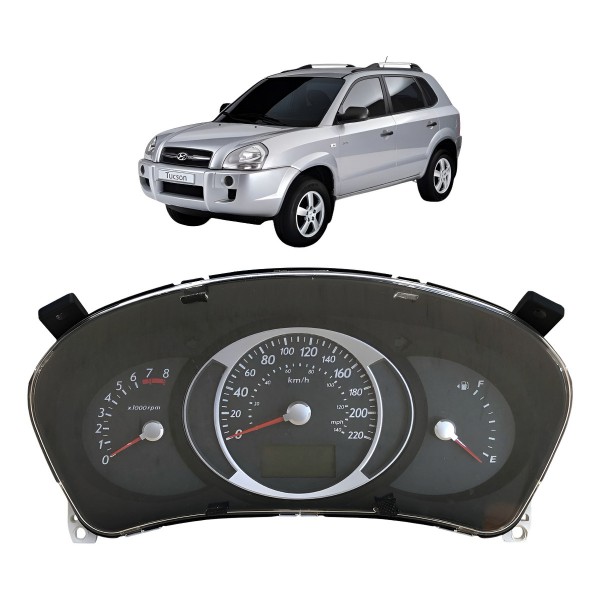 Painel Instrumento Velocimetro Hyundai Tucson 2008 2009 2010 Prateado