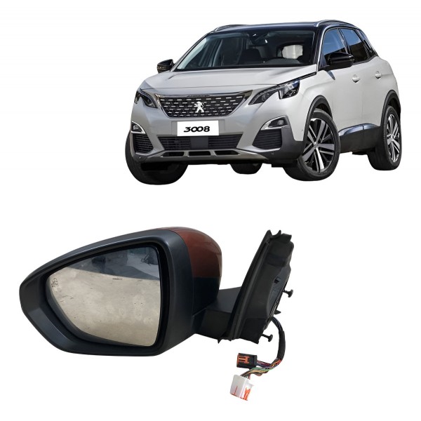 Retrovisor Elétrico Esquerdo Peugeot 3008 2018 A2020 C/pisca