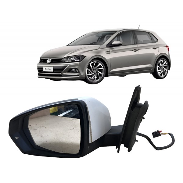 Retrovisor Elétrico Esquerdo Polo 2018 2019 A 2022 Com Pisca