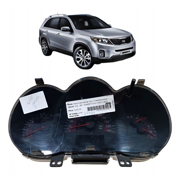 Painel Instrumento Velocímetro Kia Sorento 3.5 V6 2013 2014 Preto