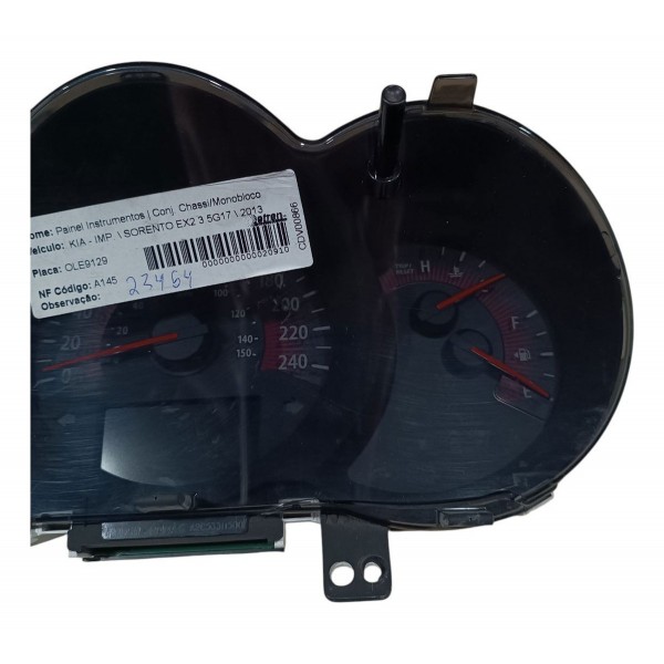 Painel Instrumento Velocímetro Kia Sorento 3.5 V6 2013 2014 Preto