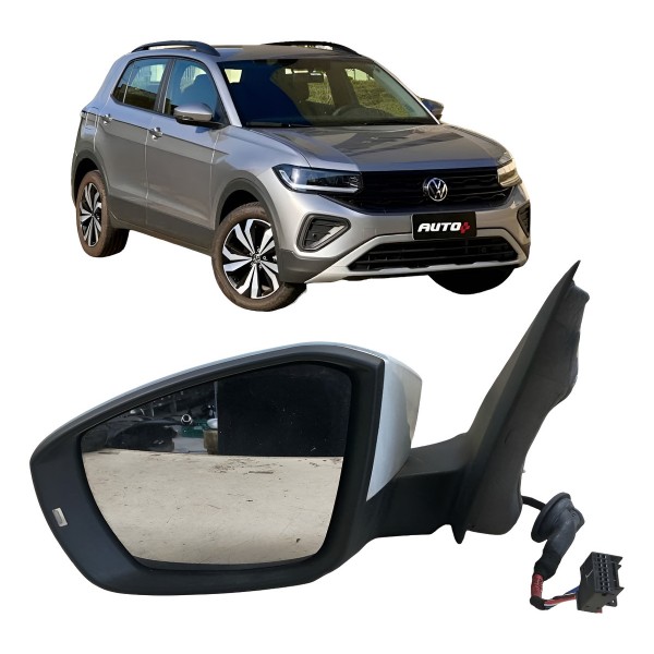 Retrovisor Eletrico Esquerdo T-cross 2019 A 2024  C/pisca