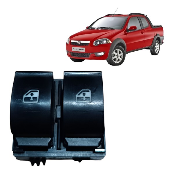 Botão Vidro Dianteiro Esquerdo Fiat Palio Strada 2013 A 2020