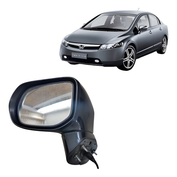 Espelho Retrovisor Elétrico Esquerdo Civic 2008 2009 2010