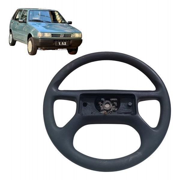 Volante Direção Fiat Uno Mille 1996 1997 1998 1999 A 2006 Preto