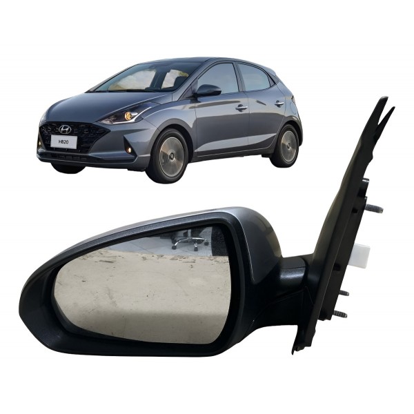 Espelho Retrovisor Elétrico Esquerdo Hb20 2020 2021 C/pisca