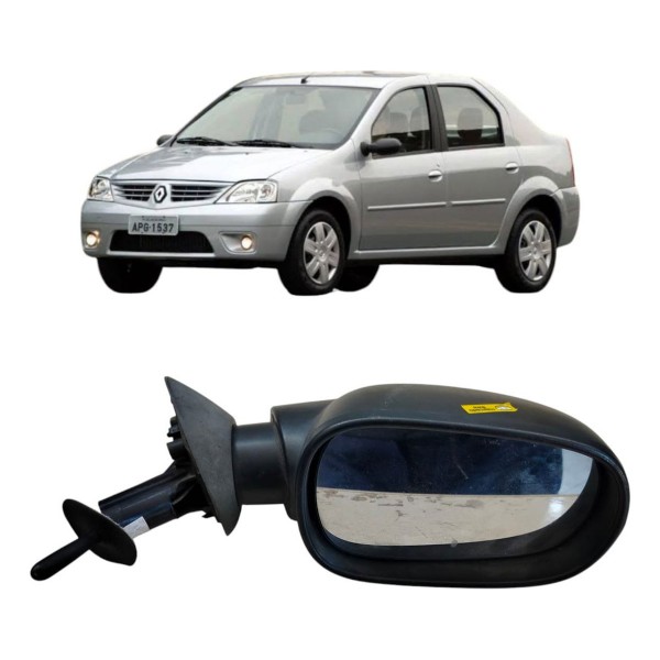 Espelho Retrovisor Manual Direito Logan 2007 2008 A 2010