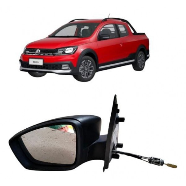 Espelho Retrovisor Manual Esquerdo Saveiro 2020 A 2023